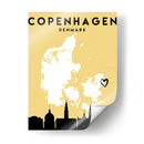 Copenhagen - Mapas de amor de la ciudad 23 - Emiliano Deificus | Cuadro decorativo de Canvas Lab