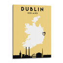 Dublin - Mapas de amor de la ciudad 28 - Emiliano Deificus | Cuadro decorativo de Canvas Lab