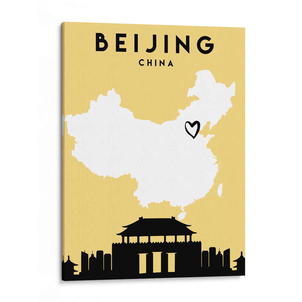 Beijing - Mapas de amor de la ciudad 10 - Emiliano Deificus | Cuadro decorativo de Canvas Lab