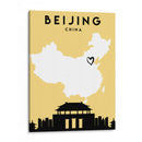 Beijing - Mapas de amor de la ciudad 10 - Emiliano Deificus | Cuadro decorativo de Canvas Lab