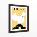 Beijing - Mapas de amor de la ciudad 10 - Emiliano Deificus | Cuadro decorativo de Canvas Lab