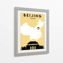 Beijing - Mapas de amor de la ciudad 10 - Emiliano Deificus | Cuadro decorativo de Canvas Lab