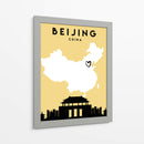 Beijing - Mapas de amor de la ciudad 10 - Emiliano Deificus | Cuadro decorativo de Canvas Lab
