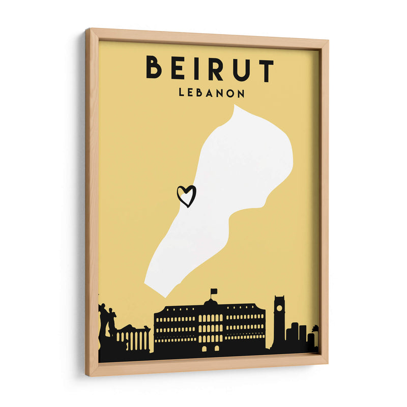Beirut - Mapas de amor de la ciudad 11 - Emiliano Deificus | Cuadro decorativo de Canvas Lab