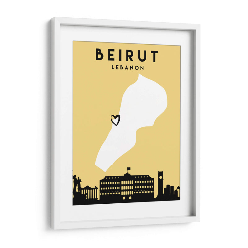 Beirut - Mapas de amor de la ciudad 11 - Emiliano Deificus | Cuadro decorativo de Canvas Lab