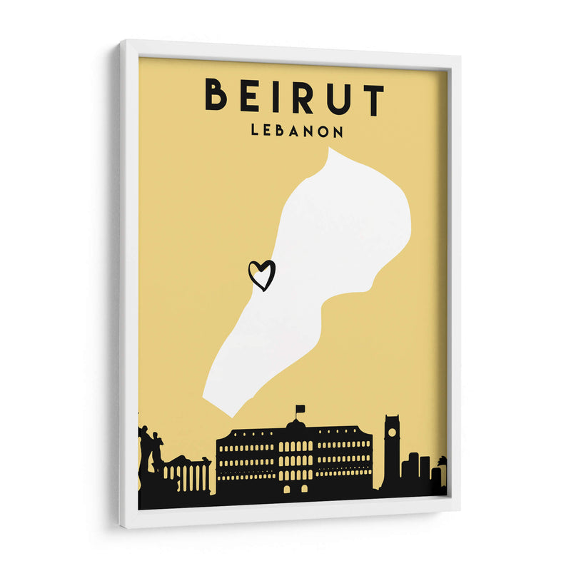 Beirut - Mapas de amor de la ciudad 11 - Emiliano Deificus | Cuadro decorativo de Canvas Lab