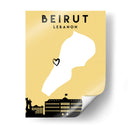 Beirut - Mapas de amor de la ciudad 11 - Emiliano Deificus | Cuadro decorativo de Canvas Lab