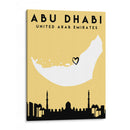 Abu Dhabi - Mapas de amor de la ciudad 01 - Emiliano Deificus | Cuadro decorativo de Canvas Lab