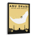 Abu Dhabi - Mapas de amor de la ciudad 01 - Emiliano Deificus | Cuadro decorativo de Canvas Lab