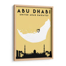 Abu Dhabi - Mapas de amor de la ciudad 01 - Emiliano Deificus | Cuadro decorativo de Canvas Lab