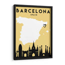 Barcelona - Mapas de amor de la ciudad 09 - Emiliano Deificus | Cuadro decorativo de Canvas Lab