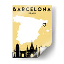 Barcelona - Mapas de amor de la ciudad 09 - Emiliano Deificus | Cuadro decorativo de Canvas Lab