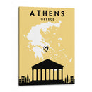 Atenas - Mapas de amor de la ciudad 05 - Emiliano Deificus | Cuadro decorativo de Canvas Lab