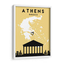 Atenas - Mapas de amor de la ciudad 05 - Emiliano Deificus | Cuadro decorativo de Canvas Lab