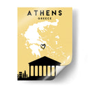 Atenas - Mapas de amor de la ciudad 05 - Emiliano Deificus | Cuadro decorativo de Canvas Lab