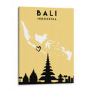 Bali - Mapas de amor de la ciudad 07 - Emiliano Deificus | Cuadro decorativo de Canvas Lab
