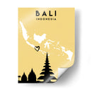Bali - Mapas de amor de la ciudad 07 - Emiliano Deificus | Cuadro decorativo de Canvas Lab
