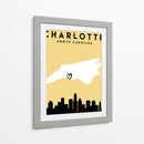 Charlotte - Mapas de amor de la ciudad 20 - Emiliano Deificus | Cuadro decorativo de Canvas Lab