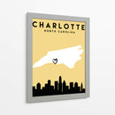 Charlotte - Mapas de amor de la ciudad 20 - Emiliano Deificus | Cuadro decorativo de Canvas Lab
