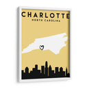 Charlotte - Mapas de amor de la ciudad 20 - Emiliano Deificus | Cuadro decorativo de Canvas Lab
