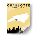 Charlotte - Mapas de amor de la ciudad 20 - Emiliano Deificus | Cuadro decorativo de Canvas Lab