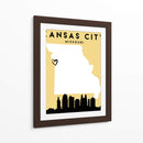 Kansas City - Mapas de amor de la ciudad 36 - Emiliano Deificus | Cuadro decorativo de Canvas Lab