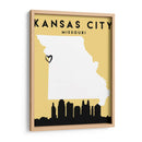 Kansas City - Mapas de amor de la ciudad 36 - Emiliano Deificus | Cuadro decorativo de Canvas Lab