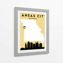 Kansas City - Mapas de amor de la ciudad 36 - Emiliano Deificus | Cuadro decorativo de Canvas Lab