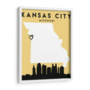 Kansas City - Mapas de amor de la ciudad 36 - Emiliano Deificus | Cuadro decorativo de Canvas Lab