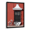 Bicicleta en colorida ventana de Valladolid Yucatán - Luis Rodrigo Magaña Andrade | Cuadro decorativo de Canvas Lab