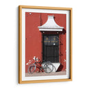 Bicicleta en colorida ventana de Valladolid Yucatán - Luis Rodrigo Magaña Andrade | Cuadro decorativo de Canvas Lab