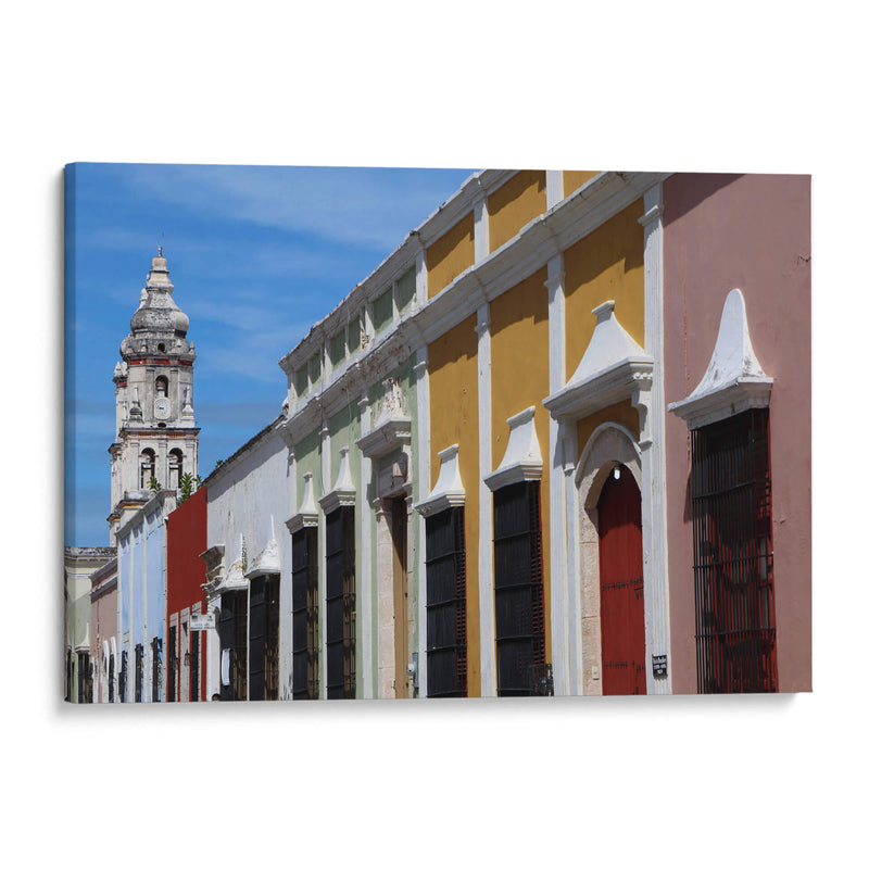 Las coloridas fachadas de Campeche - Luis Rodrigo Magaña Andrade | Cuadro decorativo de Canvas Lab
