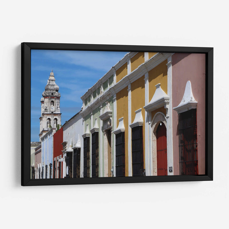 Las coloridas fachadas de Campeche - Luis Rodrigo Magaña Andrade | Cuadro decorativo de Canvas Lab