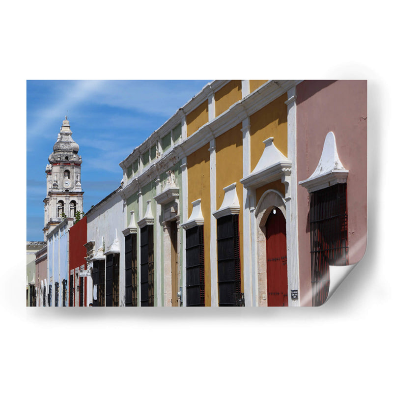 Las coloridas fachadas de Campeche - Luis Rodrigo Magaña Andrade | Cuadro decorativo de Canvas Lab