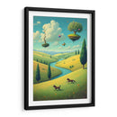 Magritte Pintando una Escena Pastoral - DEA Digital Esoteric Art | Cuadro decorativo de Canvas Lab