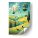 Magritte Pintando una Escena Pastoral - DEA Digital Esoteric Art | Cuadro decorativo de Canvas Lab