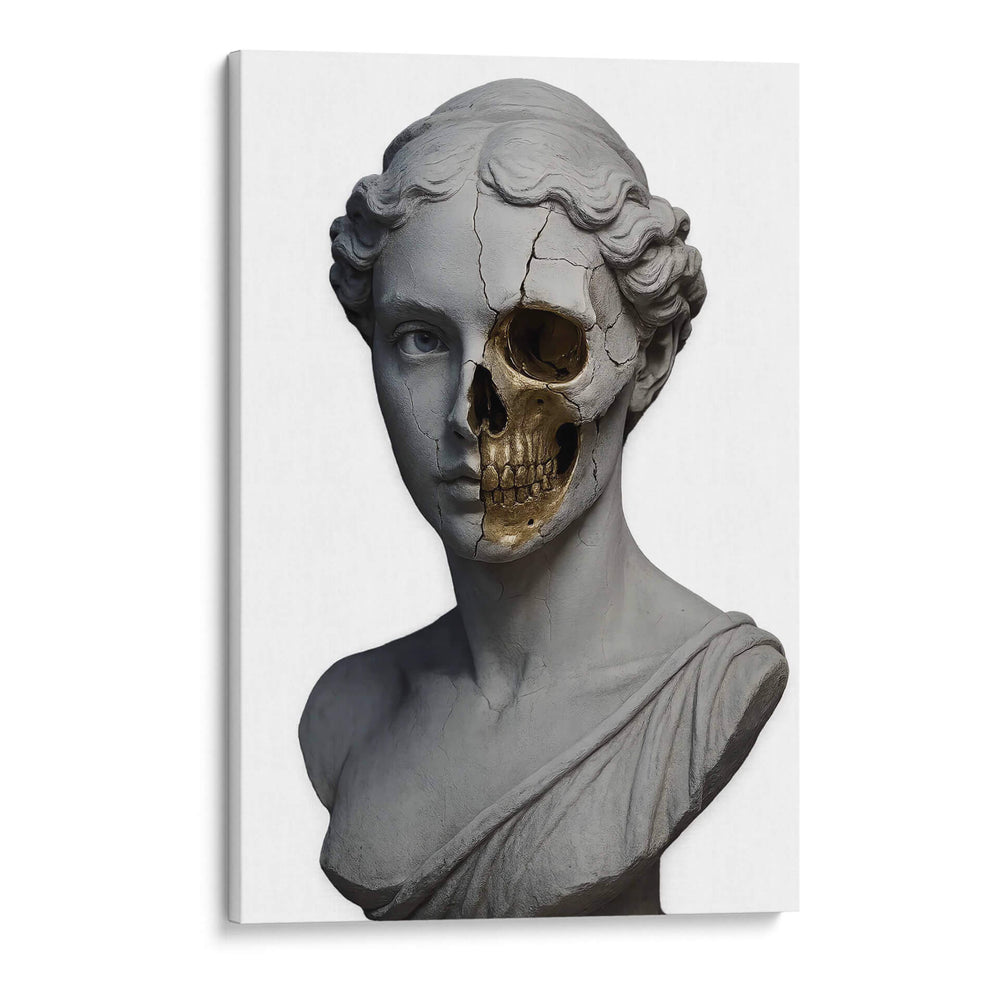 Estatua de mujer romana y Craneo - Coloratura | Cuadro decorativo de Canvas Lab