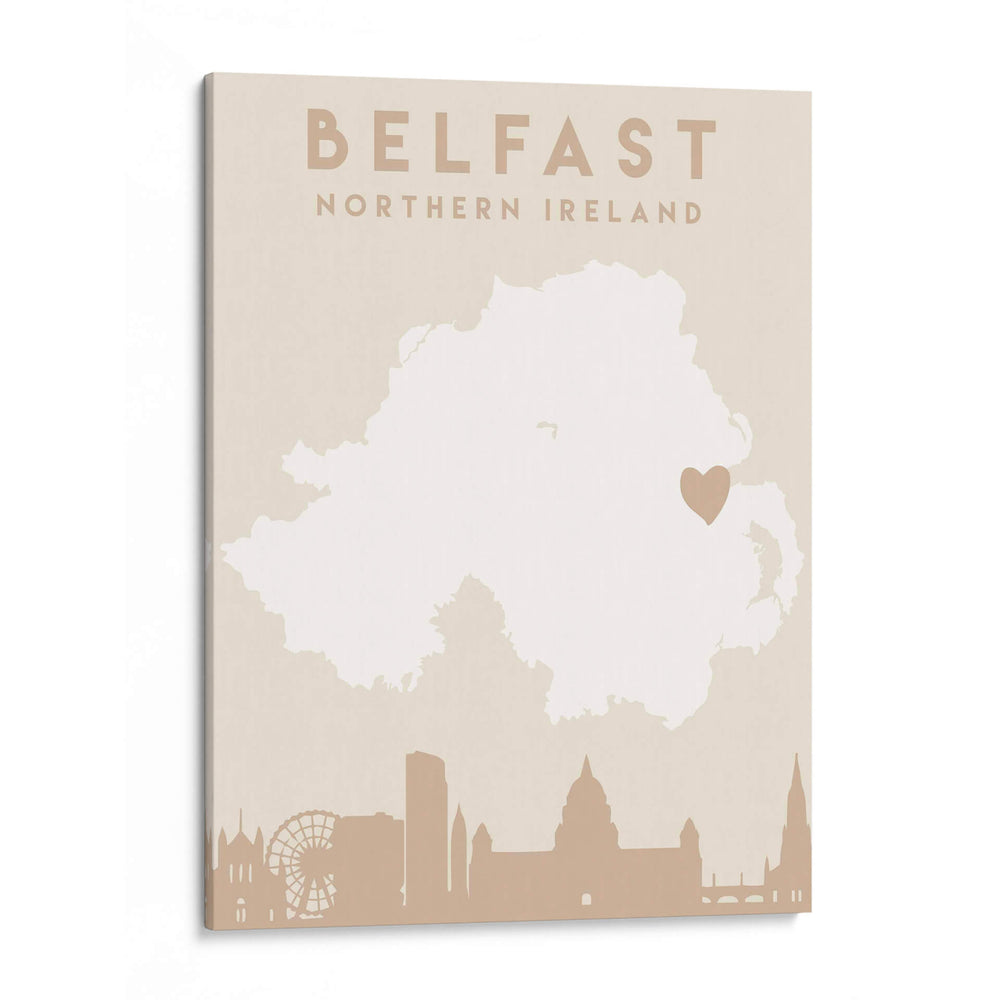 Belfast - Mapas del corazón de la ciudad 12 - Emiliano Deificus | Cuadro decorativo de Canvas Lab