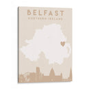 Belfast - Mapas del corazón de la ciudad 12 - Emiliano Deificus | Cuadro decorativo de Canvas Lab