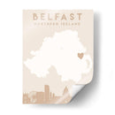 Belfast - Mapas del corazón de la ciudad 12 - Emiliano Deificus | Cuadro decorativo de Canvas Lab