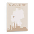 Cologne - Mapas del corazón de la ciudad 22 - Emiliano Deificus | Cuadro decorativo de Canvas Lab