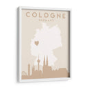 Cologne - Mapas del corazón de la ciudad 22 - Emiliano Deificus | Cuadro decorativo de Canvas Lab