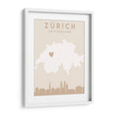 Zurich - Mapas del corazón de la ciudad 95 - Emiliano Deificus | Cuadro decorativo de Canvas Lab
