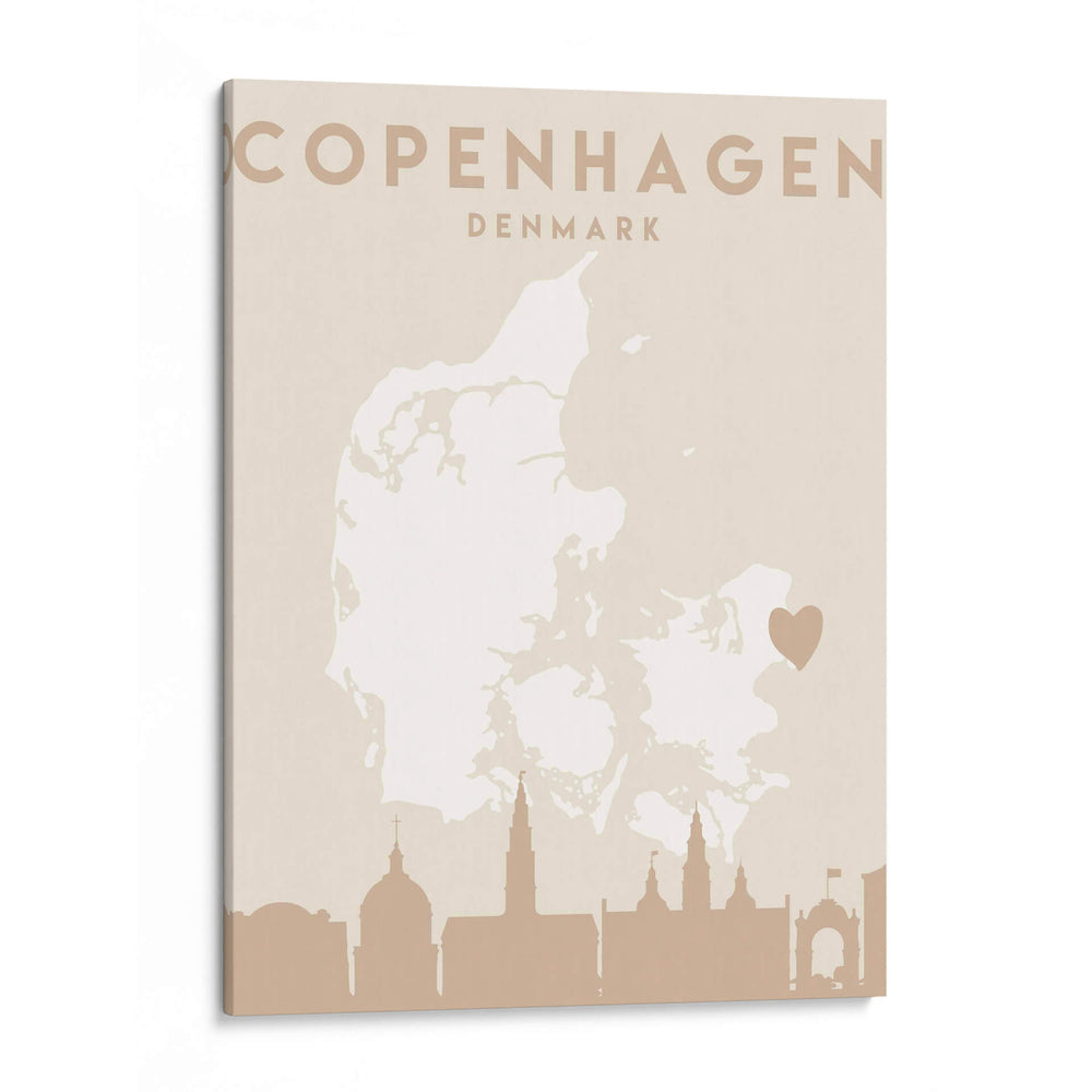 Copenhagen - Mapas del corazón de la ciudad 23 - Emiliano Deificus | Cuadro decorativo de Canvas Lab