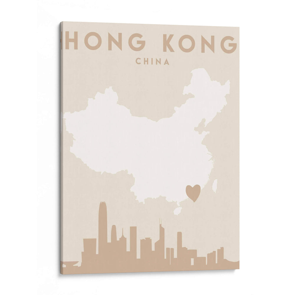 Hong Kong - Mapas del corazón de la ciudad 32 - Emiliano Deificus | Cuadro decorativo de Canvas Lab