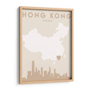 Hong Kong - Mapas del corazón de la ciudad 32 - Emiliano Deificus | Cuadro decorativo de Canvas Lab