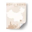 Hong Kong - Mapas del corazón de la ciudad 32 - Emiliano Deificus | Cuadro decorativo de Canvas Lab