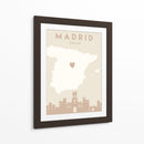 Madrid - Mapas del corazón de la ciudad 44 - Emiliano Deificus | Cuadro decorativo de Canvas Lab