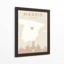 Madrid - Mapas del corazón de la ciudad 44 - Emiliano Deificus | Cuadro decorativo de Canvas Lab