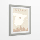 Madrid - Mapas del corazón de la ciudad 44 - Emiliano Deificus | Cuadro decorativo de Canvas Lab